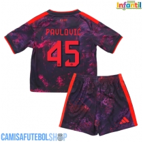 Camisa de time de futebol Bayern Munich Aleksandar Pavlovic #45 Replicas 3º Equipamento Infantil 2026-27 Manga Curta (+ Calças curtas)